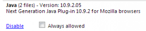 Chrome disable