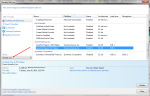 Java Manage Add-ons