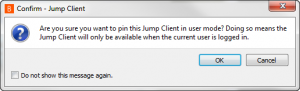 User Mode Confirmation