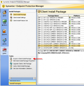 SEP Console Export