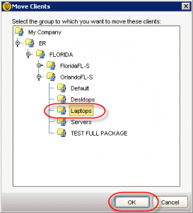 Move Clients Window