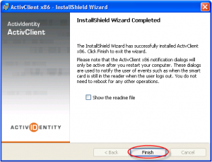 Finish Install