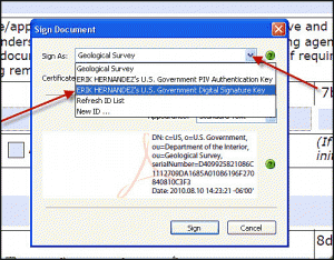 Choose Signature Key