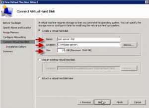 Create a Virtual hard Disk