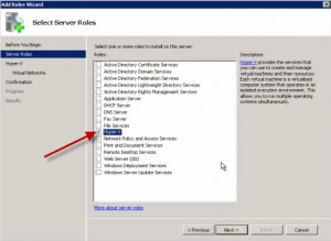 Select Hyper-V Role