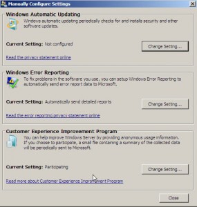 Configure Update Settings