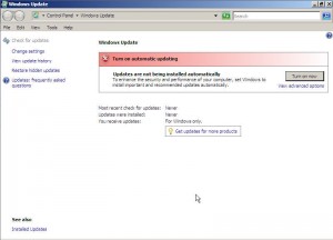Turn on automatic Updates