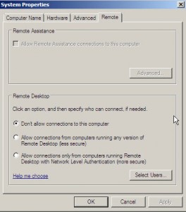 Remote Desktop Connection