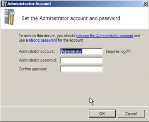 Administrator Account Password