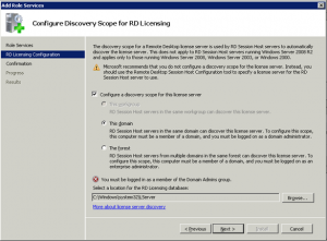 Configure Discovery Scope