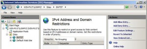 IPv4 Address and Domain Restrictions