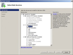 Select Role Services