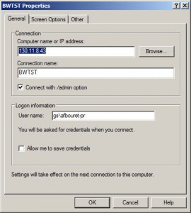 Connection Properties