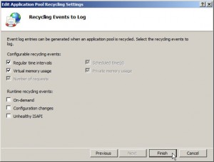 Recycling Events to Log