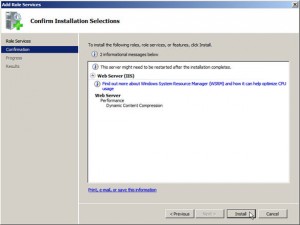 Confirm Installation Selections