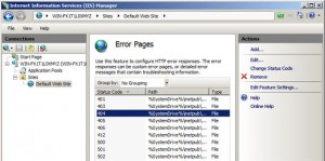 Configure Error Page