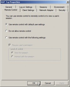 Terminal Services Remote Control