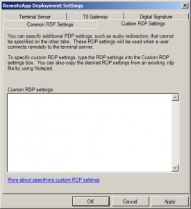 Custom RDP Settings