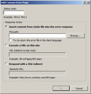 Add Custom Error Page