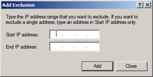 Add Exclusion Range