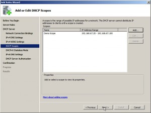 DHCP Scope