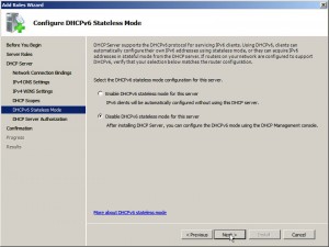 Disable DHCPv6 Stateless Mode