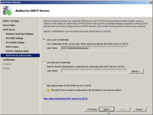 Authorize DHCP Server
