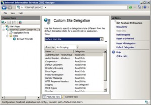 Custom Site Delegation