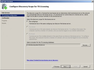 Discovery Scope for TS Licensing