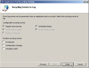 Recycling Events to Log
