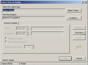Select User or Group