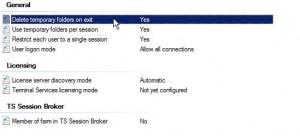 Terminal Services Settings