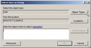 Select User or Group