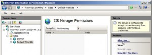 IIS Manager Permissions Alert