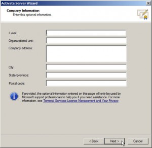 Optional Company Information