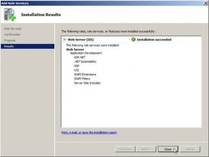Installation results