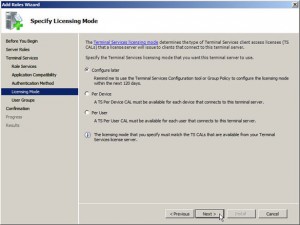 Licensing Mode