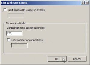 Edit Web Site Limits