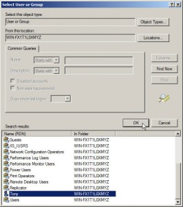 Select User or Group