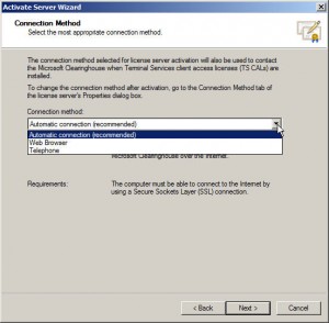 Select Connection Method