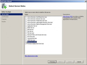 Select Server Roles