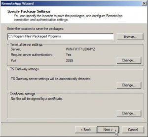 Package Settings