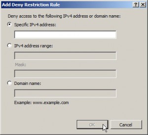 Add Deny Restriction Rule