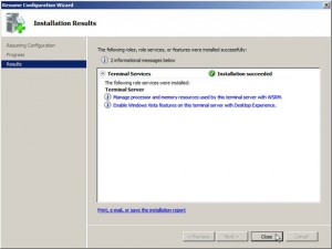 Installation Results