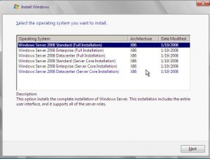 Select OS Version