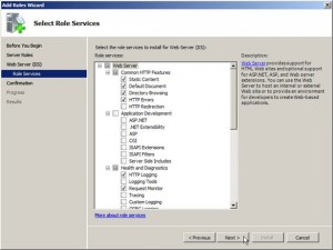 Select Role Services