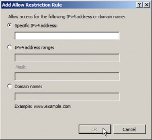Add Allow Restriction Rule