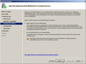 Specify Authentication Method