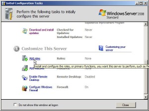 initial Configuration tasks