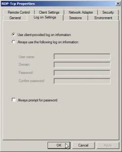 Log on Settings
